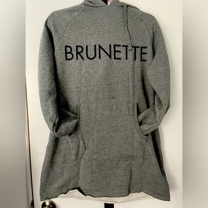 Brunette The Label long hooded sweatshirt